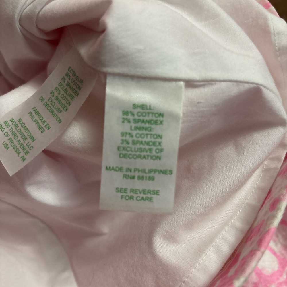 Lilly Pulitzer MacFarlane Flamingo Pink Shift Dress Seashell Sz 00 EUC - Picture 9 of 11